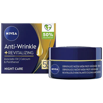 Nivea - Refreshing ( Anti-Wrinkle + Revitalizing) Night Cream 50+ - 50ml  Nivea - Nutra Best Bulgaria