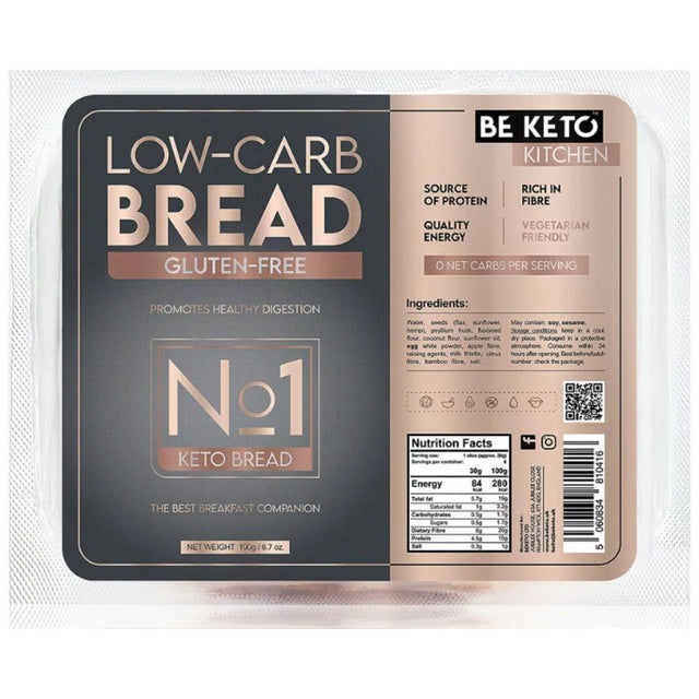 No1 KETO Bread | Gluten Free - 190 грама  BeKeto™ - Nutra Best Bulgaria