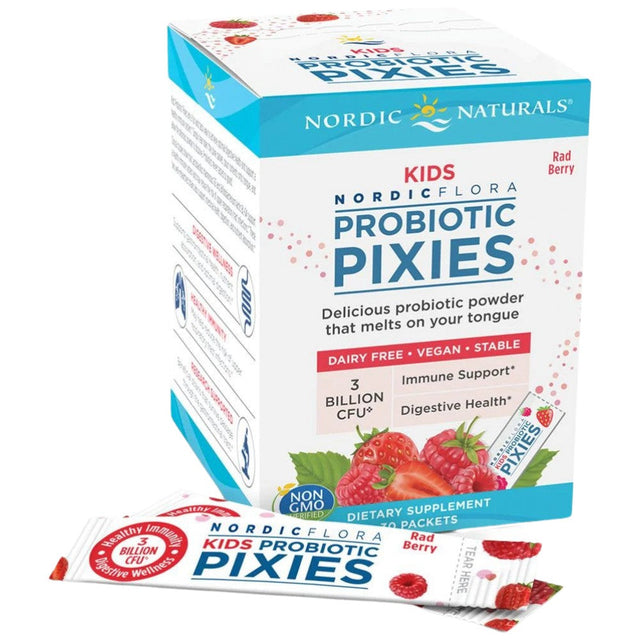 Nordic Flora Kids Probiotic Pixies | 3 Billion Active Cells - 30 Пакета  Nordic Naturals - Nutra Best Bulgaria
