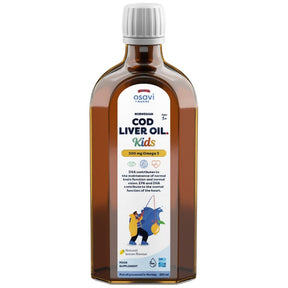 Norwegian Cod Liver Oil Kids | Lemon Flavored Liquid Omega - 250 мл  Osavi - Nutra Best Bulgaria