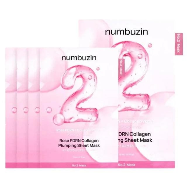 Numbuzin - No.2 Rose PDRN Collagen Plumping Sheet Mask - 5ea  Numbuzin - Nutra Best Bulgaria