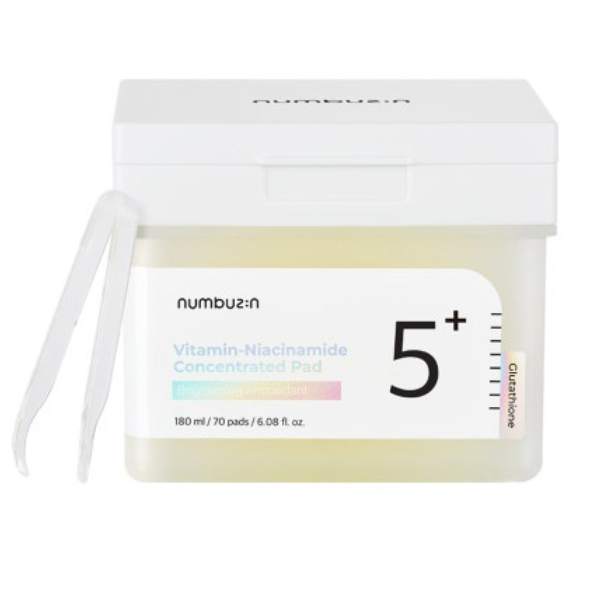 Numbuzin - No.5+ Glutathione Vitamin Concentrated Pad - 180ml/70pads  Numbuzin - Nutra Best Bulgaria