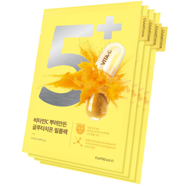 Numbuzin - No.5 Vitamin Spotlight Sheet Mask 27ml*5EA  Numbuzin - Nutra Best Bulgaria