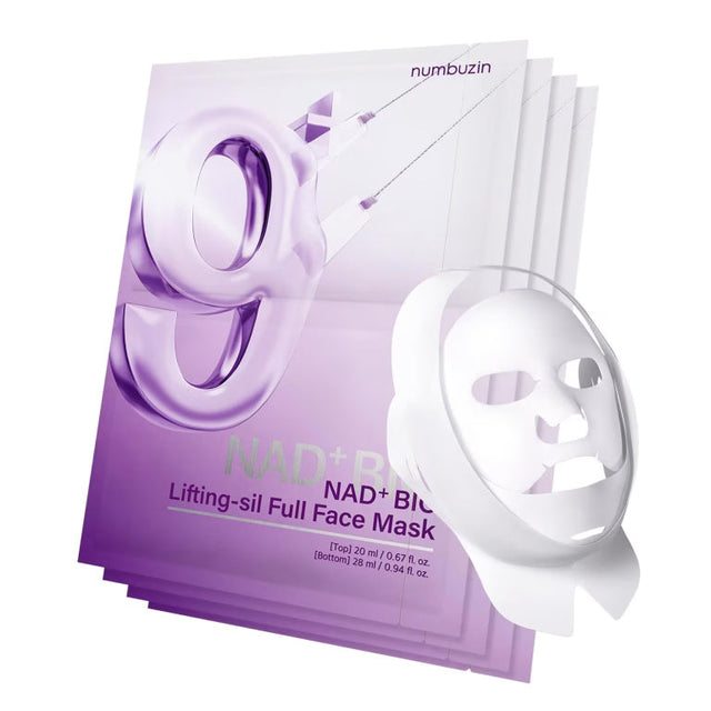 Numbuzin - No. 9 NAD+ BIO Lifting-sil Full Face Mask Set, 4 pieces  Numbuzin - Nutra Best Bulgaria