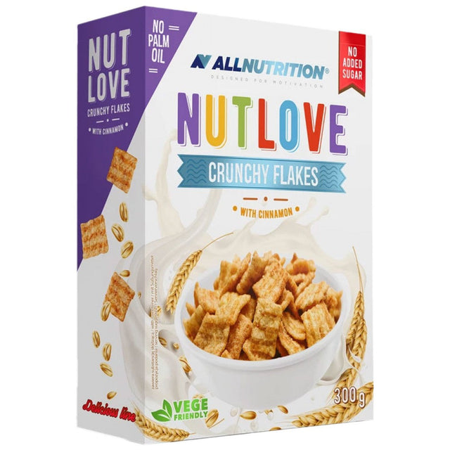 NutLove | Crunchy Flakes with Cinnamon - 300 грама  AllNutrition - Nutra Best Bulgaria