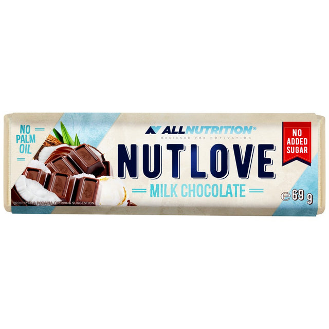 NutLove Milk Chocolate | No Added Sugar - 69 грама  AllNutrition - Nutra Best Bulgaria
