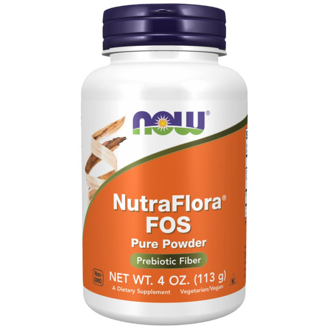 NutraFlora® FOS Powder - 113 грама  NOW Foods - Nutra Best Bulgaria