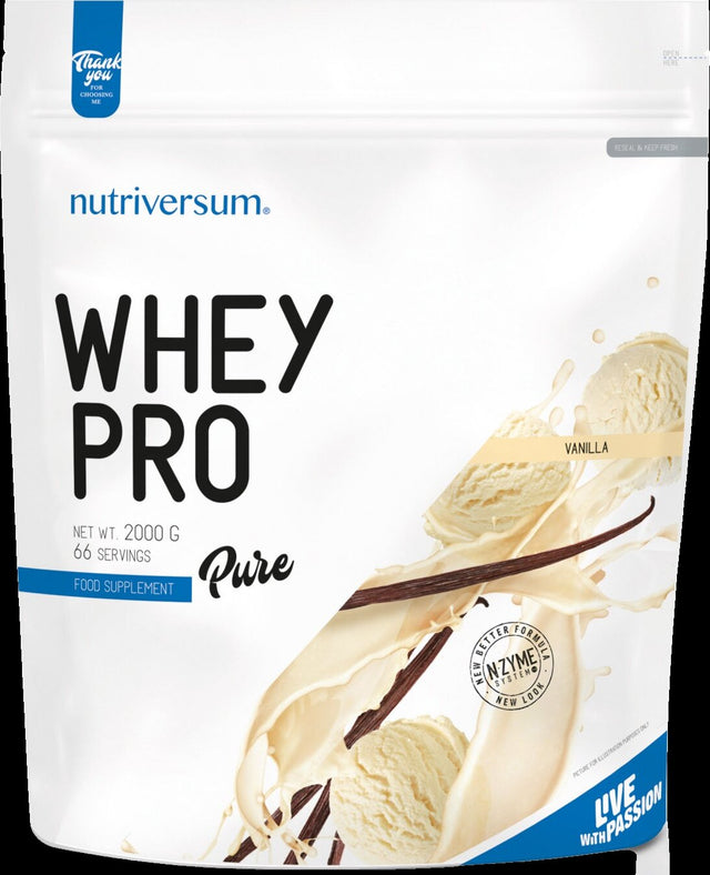Nutriversum Whey Pro Pure | with N-Zyme System [2000 грама, 66 Дози]  Nutriversum - Nutra Best Bulgaria