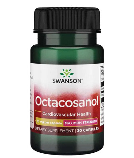 Octacosanol 20 mg | Maximum Strength - 30 капсули  Swanson - Nutra Best Bulgaria