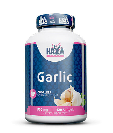 Odorless Garlic 500mg. / 120 Softgels  Haya Labs - Nutra Best Bulgaria