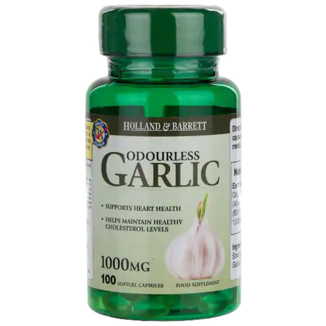 Odourless Garlic 1000 mg - 100 Гел капсули  Holland and Barrett - Nutra Best Bulgaria