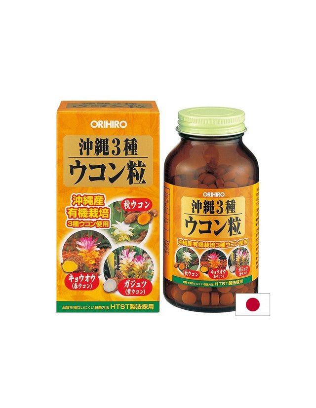 Okinawa 3 type turmeric / Куркума, 420 таблетки  Orihiro - Nutra Best Bulgaria