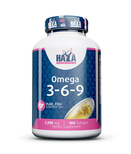 Omega 3-6-9 / 100 Softgels  Haya Labs - Nutra Best Bulgaria