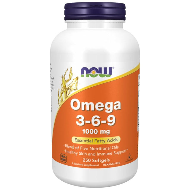 Omega 3-6-9 1000 mg - 250 Гел капсули  NOW Foods - Nutra Best Bulgaria