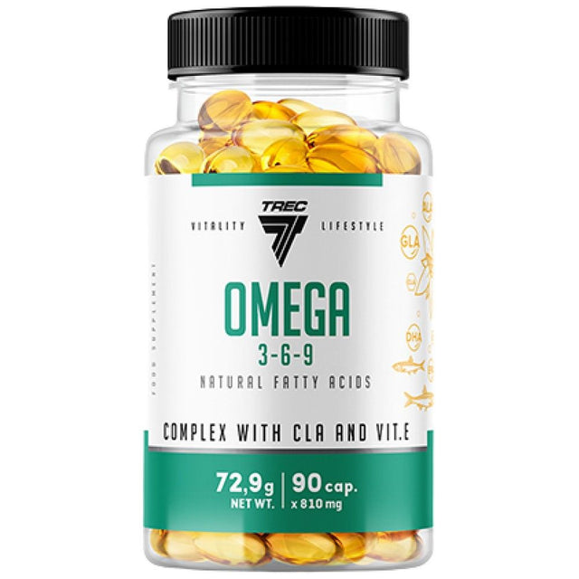Omega 3-6-9 - 90 Гел капсули  Trec Nutrition - Nutra Best Bulgaria