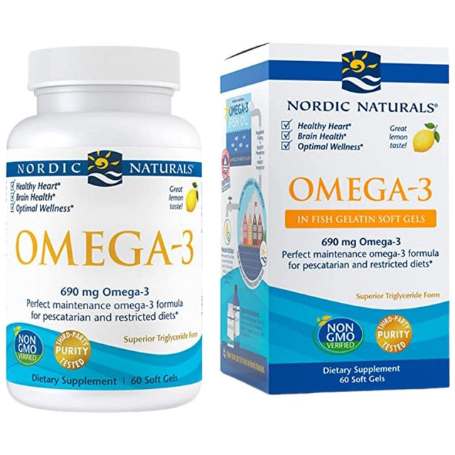 Omega-3 690 mg - 60  Гел капсули  Nordic Naturals - Nutra Best Bulgaria