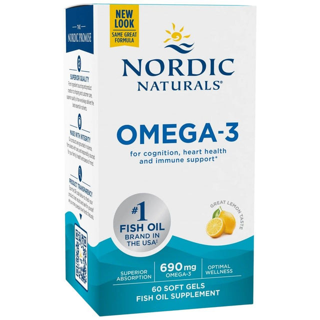 Omega-3 690 mg - 60 Гел капсули  Nordic Naturals - Nutra Best Bulgaria