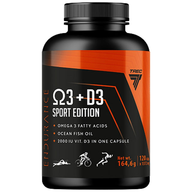 Omega 3 + D3 Endurance | Sport Edition 120 Гел капсули  Trec Nutrition - Nutra Best Bulgaria
