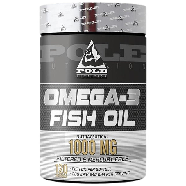 Omega-3 Fish Oil 1000 mg - 120 Гел капсули  Pole Nutrition - Nutra Best Bulgaria