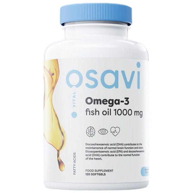 Omega 3 Fish Oil 1000 mg / Lemon Flavor - 120 Гел капсули  Osavi - Nutra Best Bulgaria