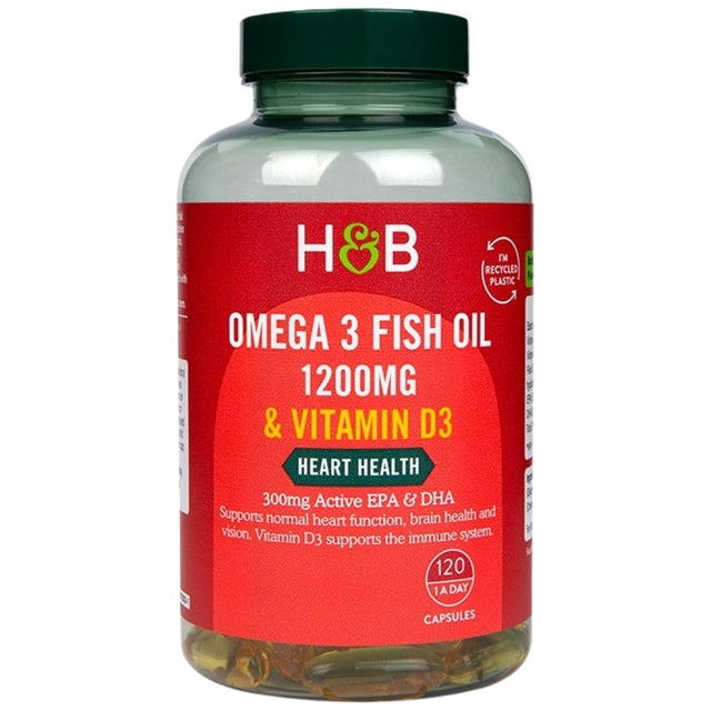 Omega 3 Fish Oil 1200 mg & Vitamin D3 - 120 Гел капсули  Holland and Barrett - Nutra Best Bulgaria