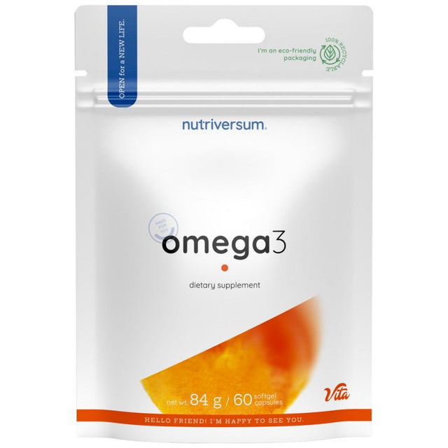 Omega 3 Fish Oil - 60 Гел капсули  Nutriversum - Nutra Best Bulgaria