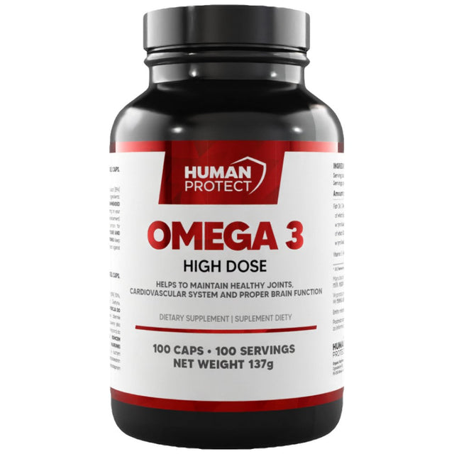 Omega 3 HIGH DOSE | with 50% EPA & 25% DHA - 100 капсули  Human Protect - Nutra Best Bulgaria