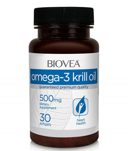 Omega-3 Krill Oil 500 mg / 30 Softgels  Biovea - Nutra Best Bulgaria