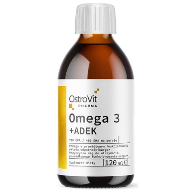Omega 3 Liquid + ADEK | Vitamin A + D + E + K 120 мл  OstroVit - Nutra Best Bulgaria
