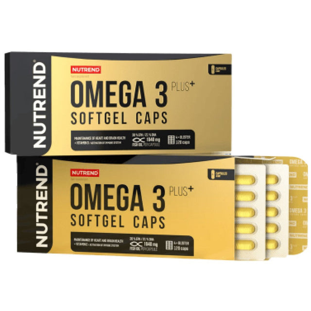 Omega 3 Plus Compressed Caps - 120 Гел капсули  Nutrend - Nutra Best Bulgaria