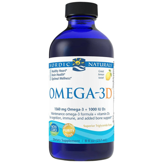 Omega-3D Liquid 1560 mg - 237 мл  Nordic Naturals - Nutra Best Bulgaria