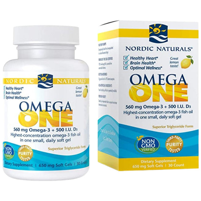 Omega ONE 560 mg - 30 Гел капсули  Nordic Naturals - Nutra Best Bulgaria
