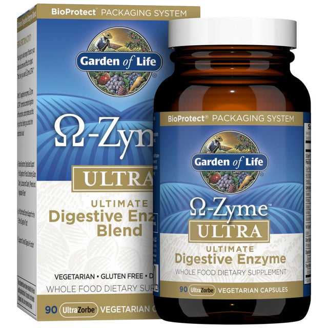 Omega Zyme Ultra | Ultimate Enzyme Blend - 180 Гел капсули  Garden Of Life - Nutra Best Bulgaria