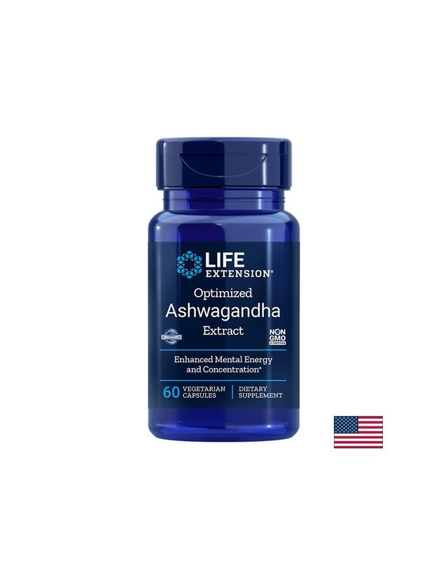 Optimized Ashwagandha Extract/ Ашваганда 125 mg x 60 капсули  Life Extension - Nutra Best Bulgaria