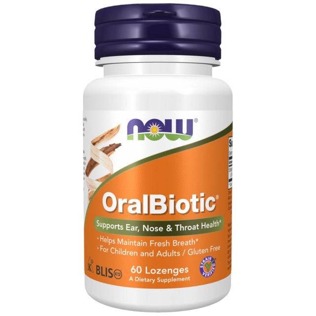 OralBiotic® | Streptococcus Salivarius - 60 Подезични таблетки  NOW Foods - Nutra Best Bulgaria