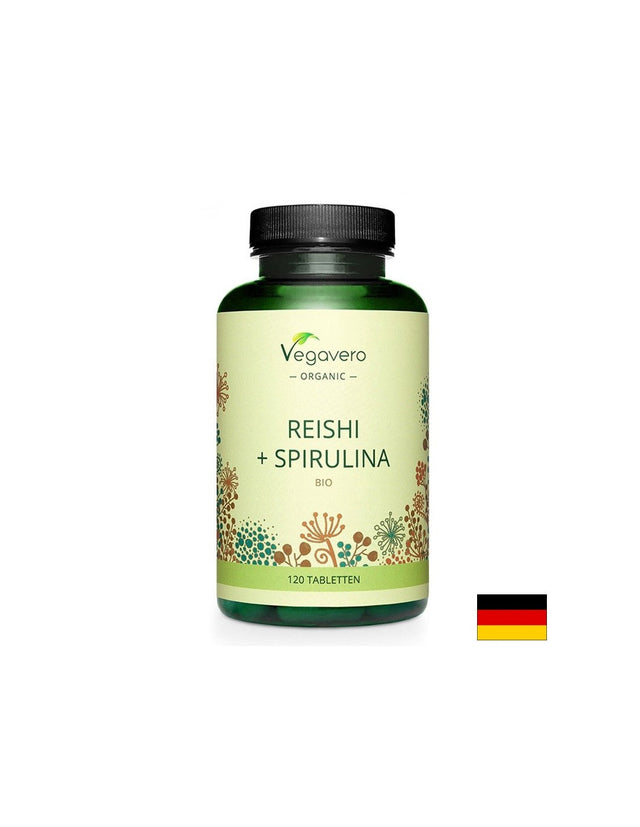 Имунитет и метаболизъм - Organic Рейши + Спирулина Био, 120 таблетки  Vegavero - Nutra Best Bulgaria