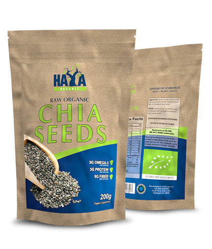 Organic Chia Seeds 0.200 KG  Haya Labs - Nutra Best Bulgaria