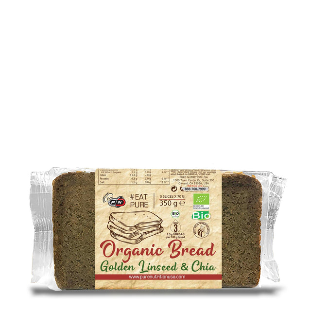 БИО хляб със златно ленено семе и чиа - 350 g - Nutra Best Bulgaria