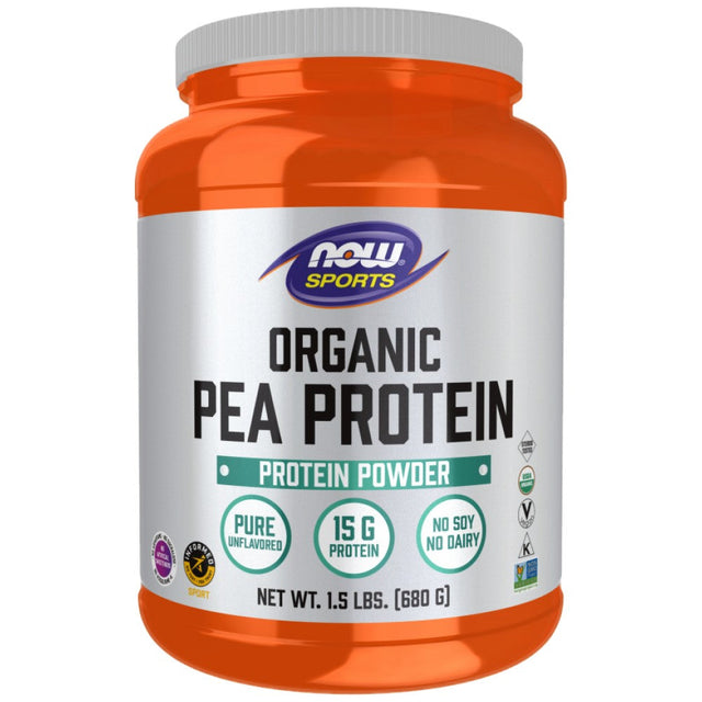 Organic Pea Protein - 680 грама  NOW Foods - Nutra Best Bulgaria