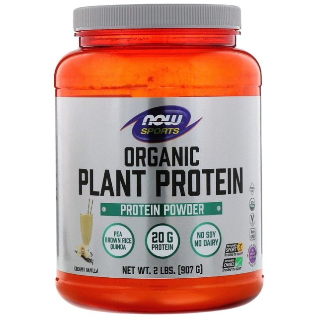 Organic Plant Protein - 907 грама  NOW Foods - Nutra Best Bulgaria