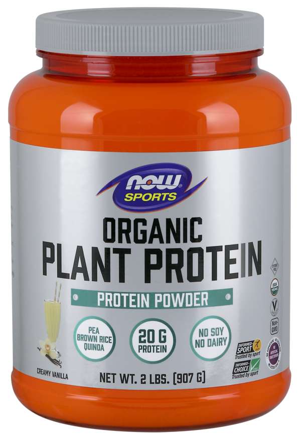 Organic Plant Protein - 908 g  NOW Foods - Nutra Best Bulgaria