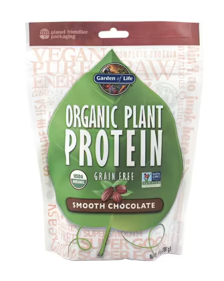 Organic Plant Protein / Chocolate - 280 грама  Garden Of Life - Nutra Best Bulgaria