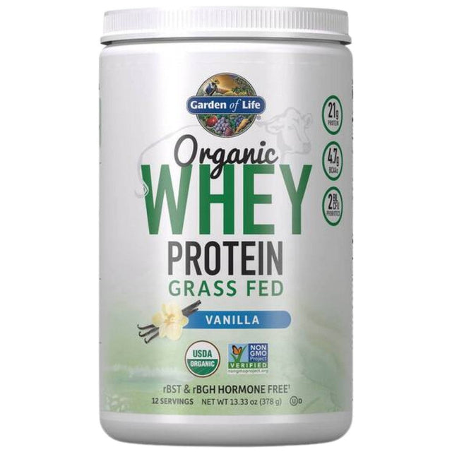 Organic Whey Protein | Grass Fed - 378 грама  Garden Of Life - Nutra Best Bulgaria