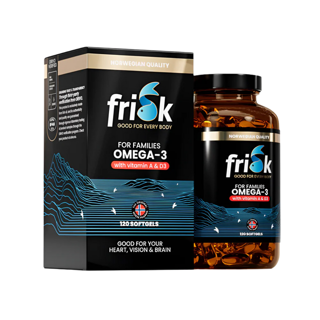 Original – Омега-3 за Цялото Семейство – 120 Капсули  Frisk - Nutra Best Bulgaria