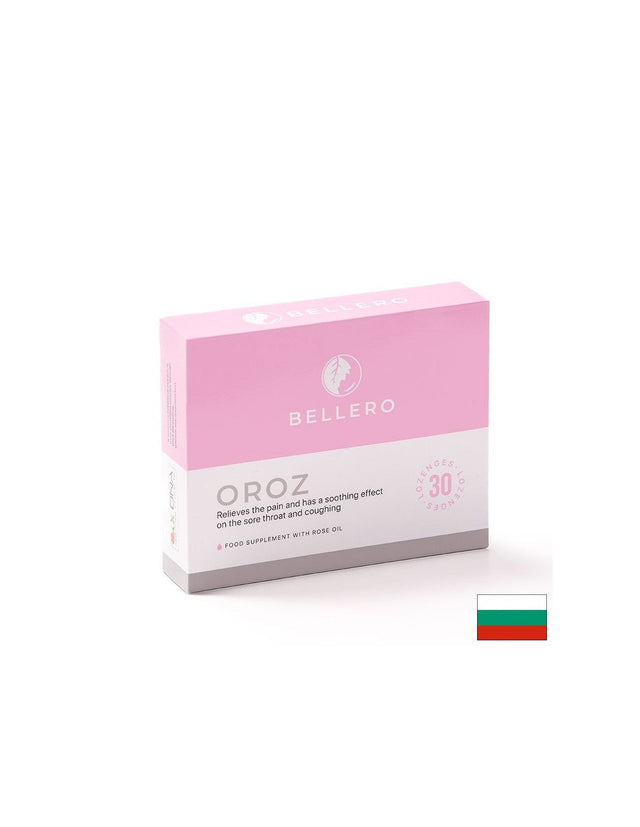 Ороз (Oroz) - при суха кашлица и болно гърло х 30 таблетки за смучене  Bellero - Nutra Best Bulgaria