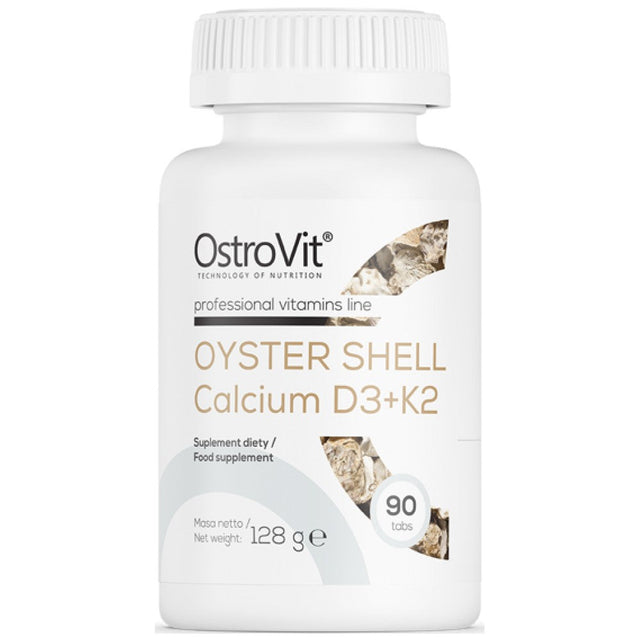 Oyster Shell Calcium 400 mg / with D3 + K2 90 Таблетки  OstroVit - Nutra Best Bulgaria