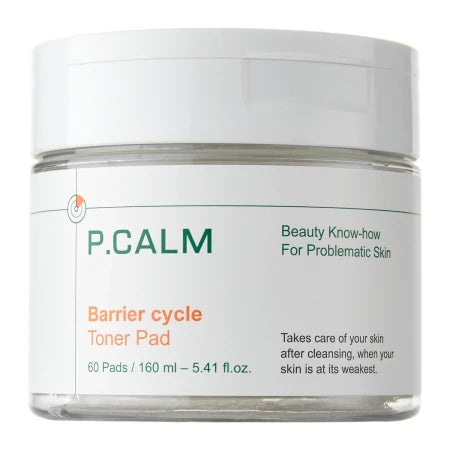P.Calm - Barrier Cycle Toner Pad - Soothing Facial Toner in Pads - 60pcs/160ml - Feel You
