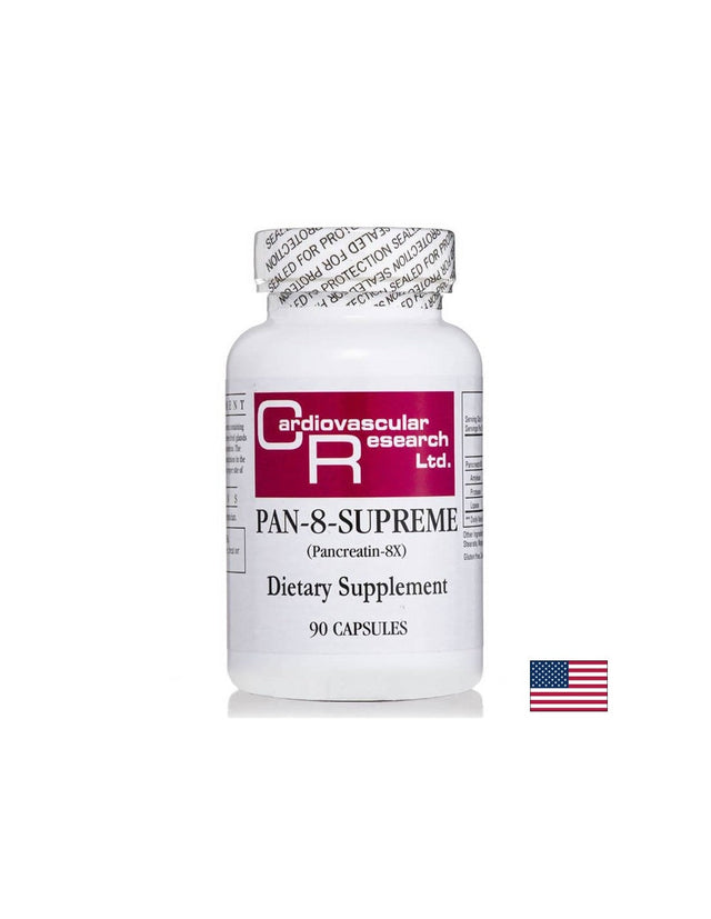 Ензимен комплекс PAN-8-SUPREME - За добро храносмилане и стомашен комфорт, 90 капсули - Nutra Best