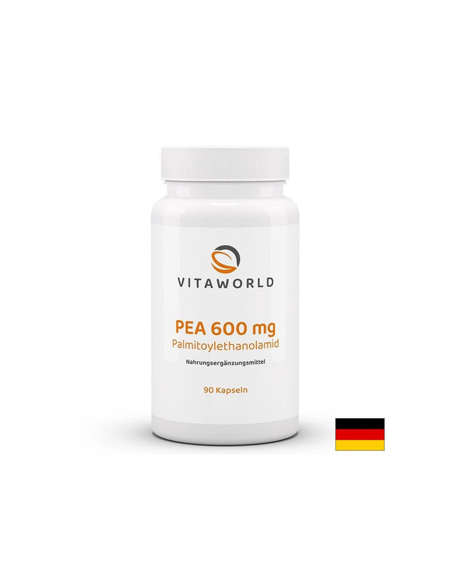 Срещу болка и възпаление - PEA (палмитоилетаноламид), 600 mg x 90 капсули  Vita World - Nutra Best Bulgaria