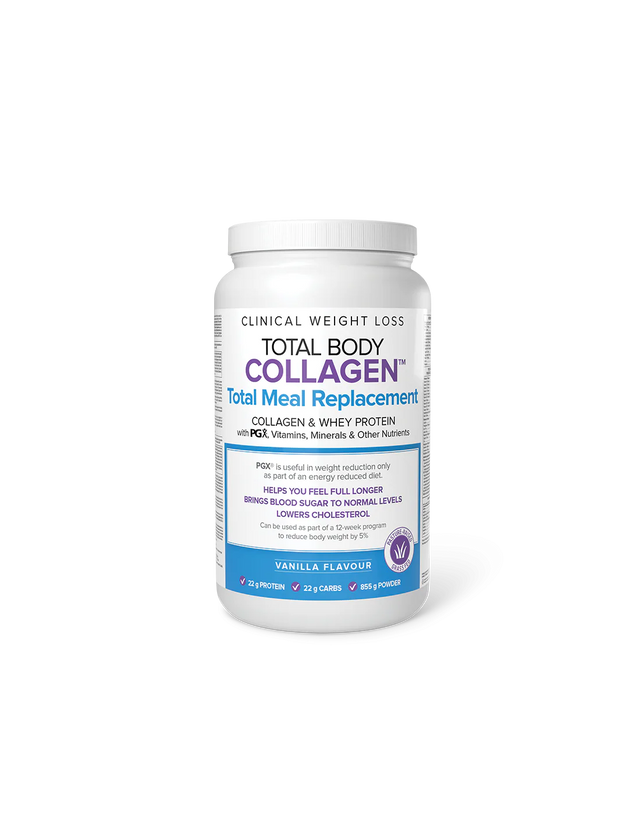 Колаген, суроватъчен протеин с PGX витамини, минерали и нутриенти -  Total Body Collagen™ , 855 g прах, с вкус на ванилия Natural Factors - Nutra Best